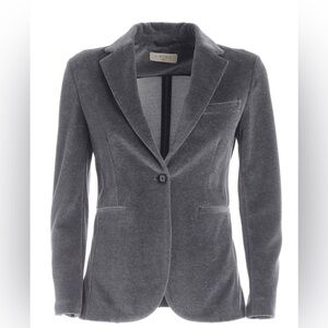 Circolo 1901 Gray Velvet Blazer sz 6 Italian 38 Small